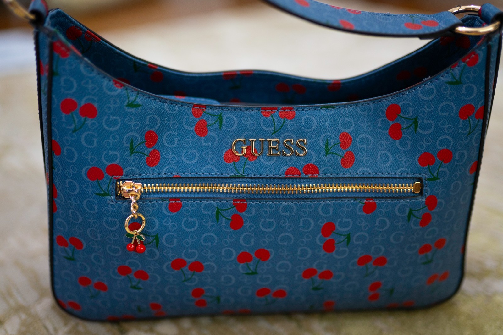 Guess Purse Denim with cherries Tana Style #PR960318