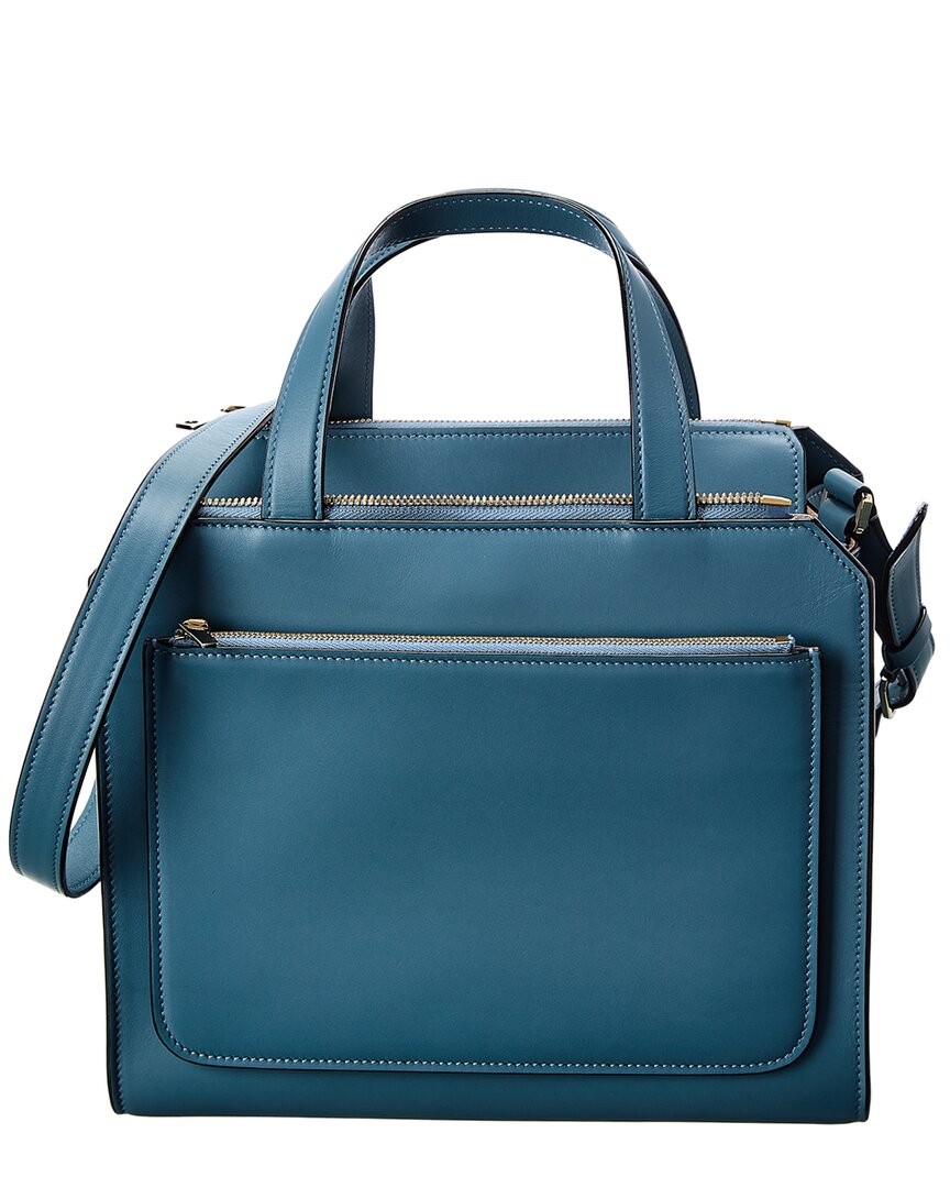 Valextra Passepartout Medium Leather Tote Women’s Blue