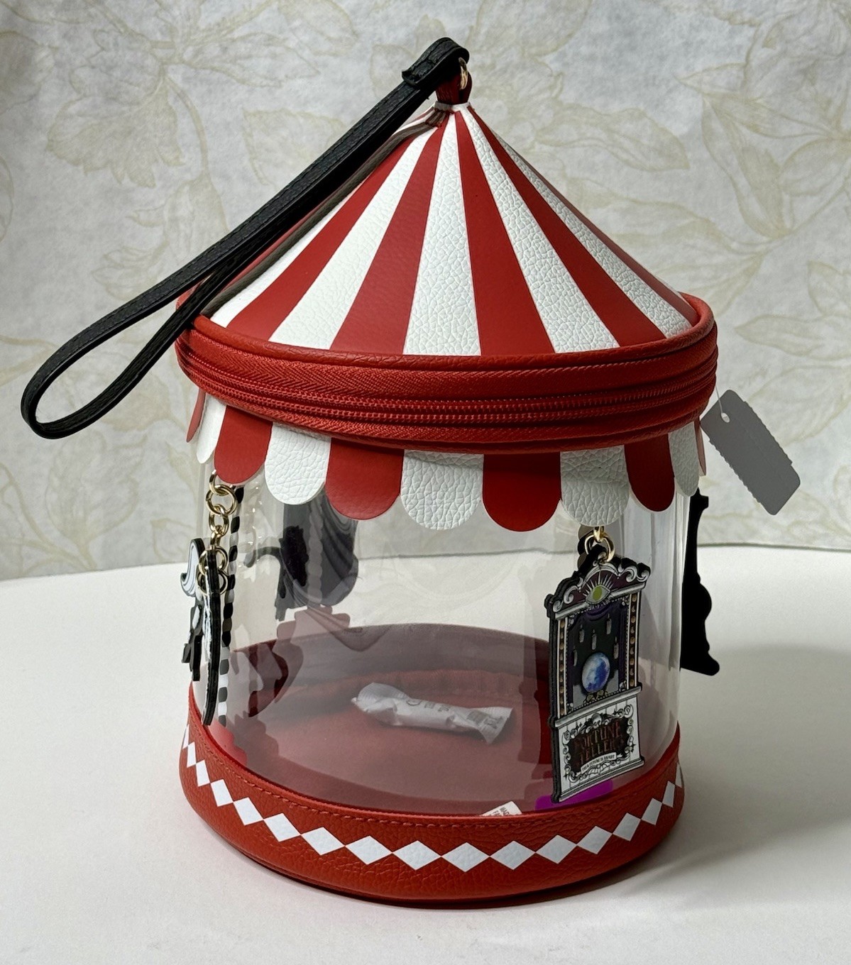 NWT Bath and Body Works 2026 Halloween Carousel Wristlet Clear Purse Zip Bag