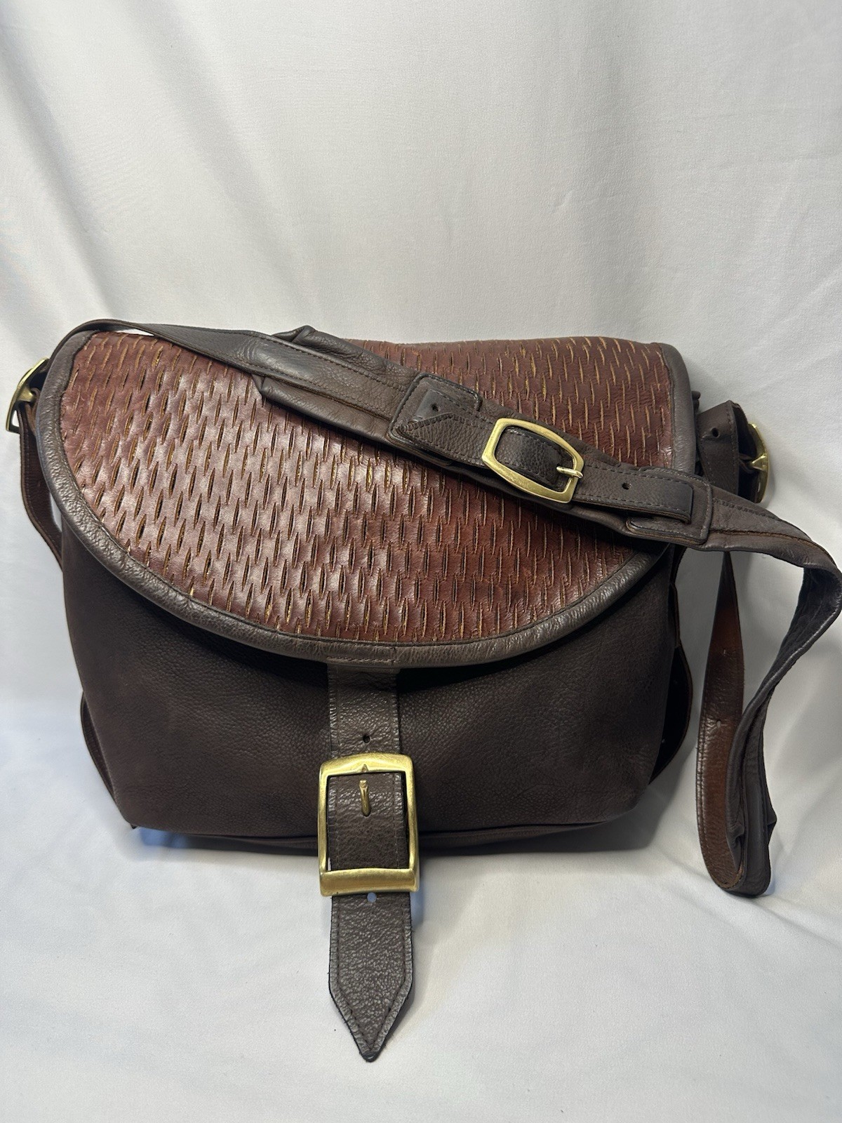 JAS M.B. London Crossbody Aged Leather Slouchy Hobo Handbag
