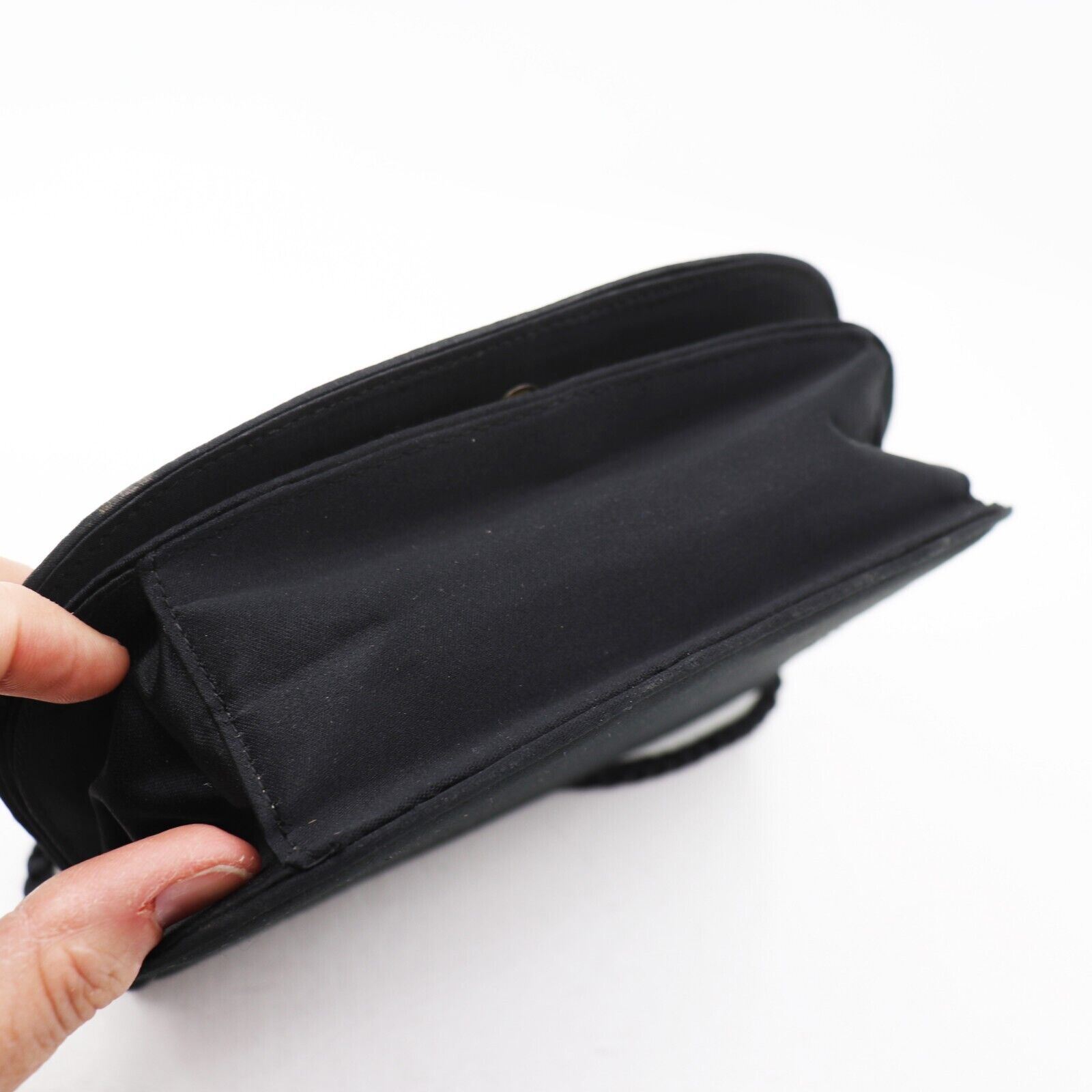 Argyle Weave Crossbody Handbag Women Small Black Evening Purse Shoulder Bag