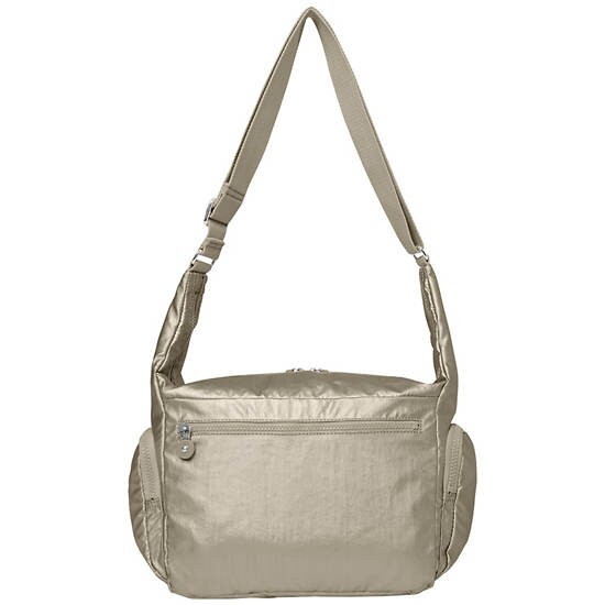 NEW Kipling ERICA Crossbody Bag – Starry Gold Metallic (12.25″ x 8.75″ x6.25″)