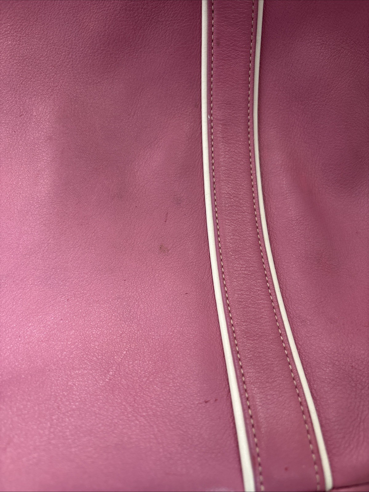 Vintage COACH Pink Leather Hampton Tote Bag Authentic 15”x12”