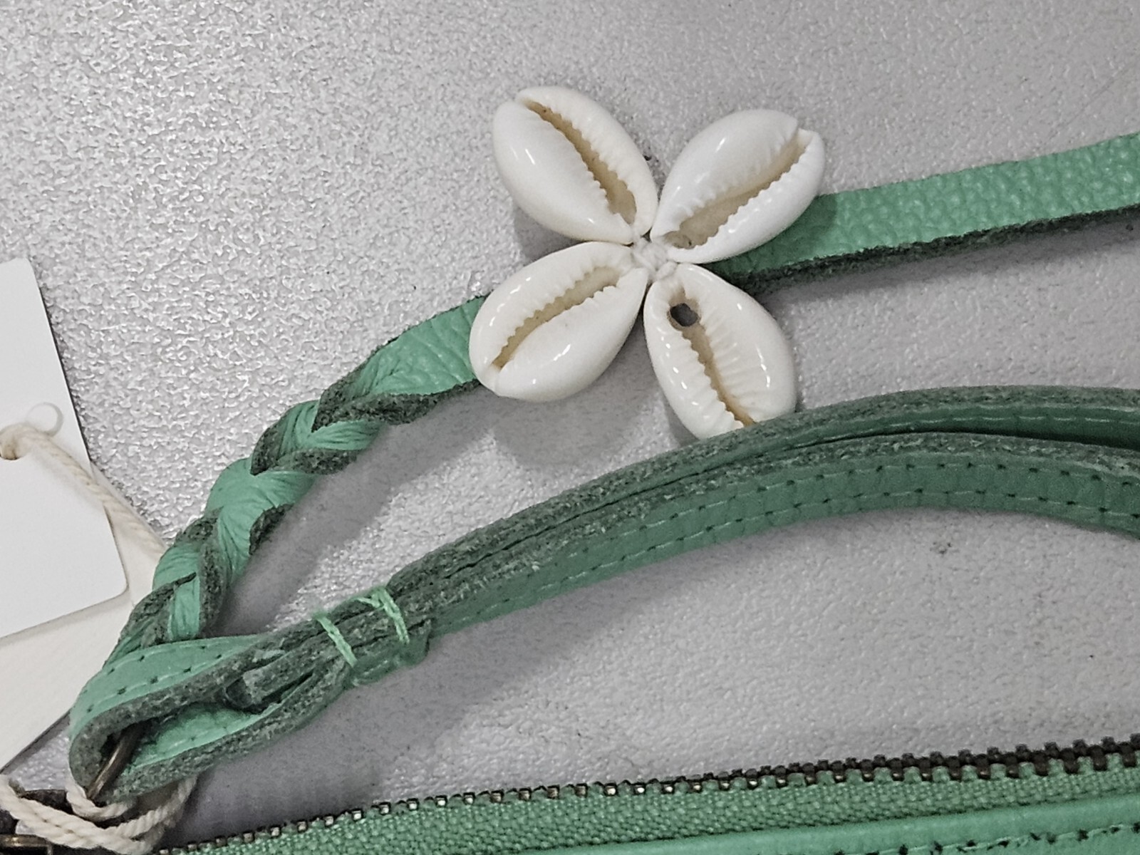 Tigerlily Mimi Large Purse Sunrise Loom Zip Lined Seashell Unique 26x19cm ORP$59