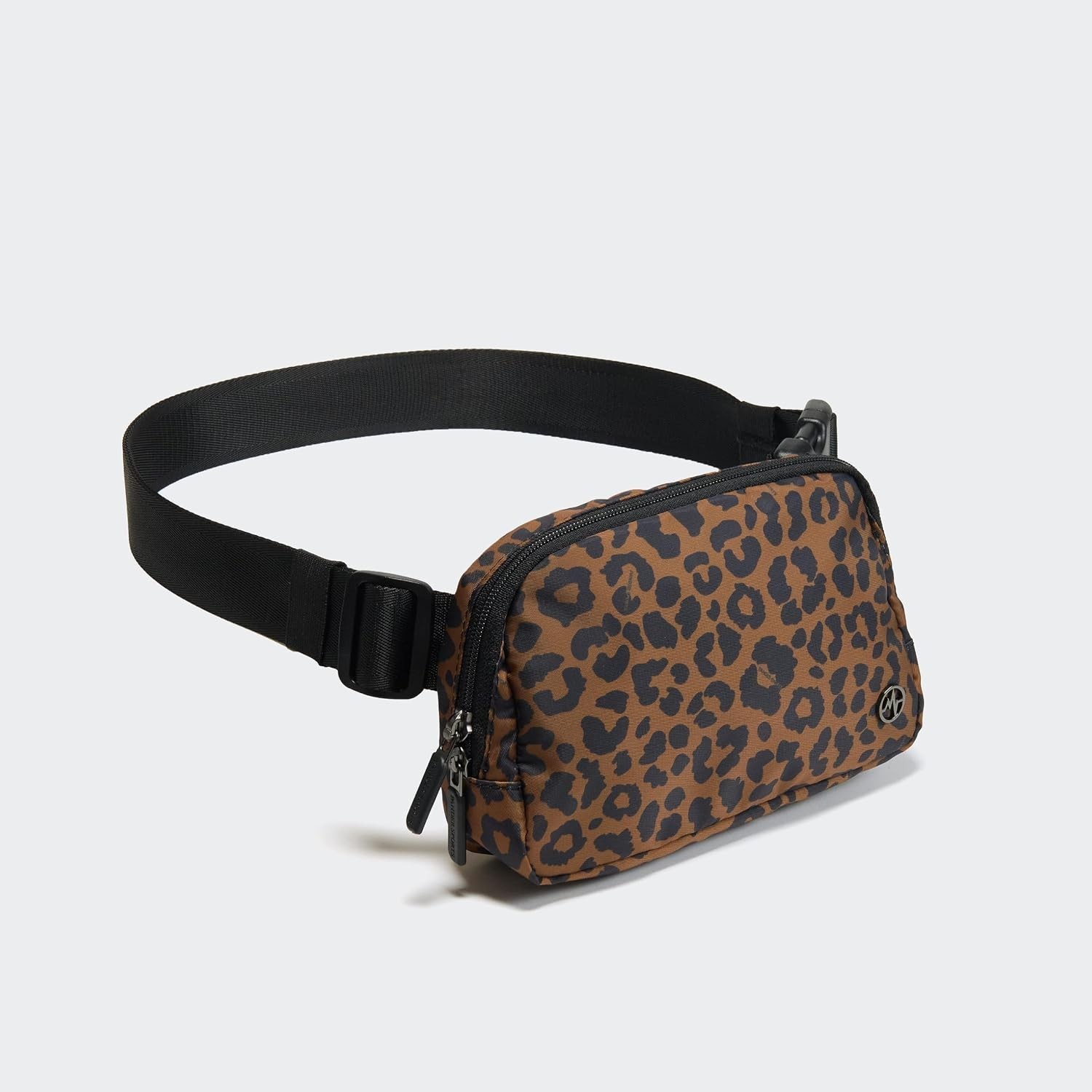 Stylish Water-Resistant Nylon Fanny Pack – 1L Two-Way Zipper Crossbody Bag