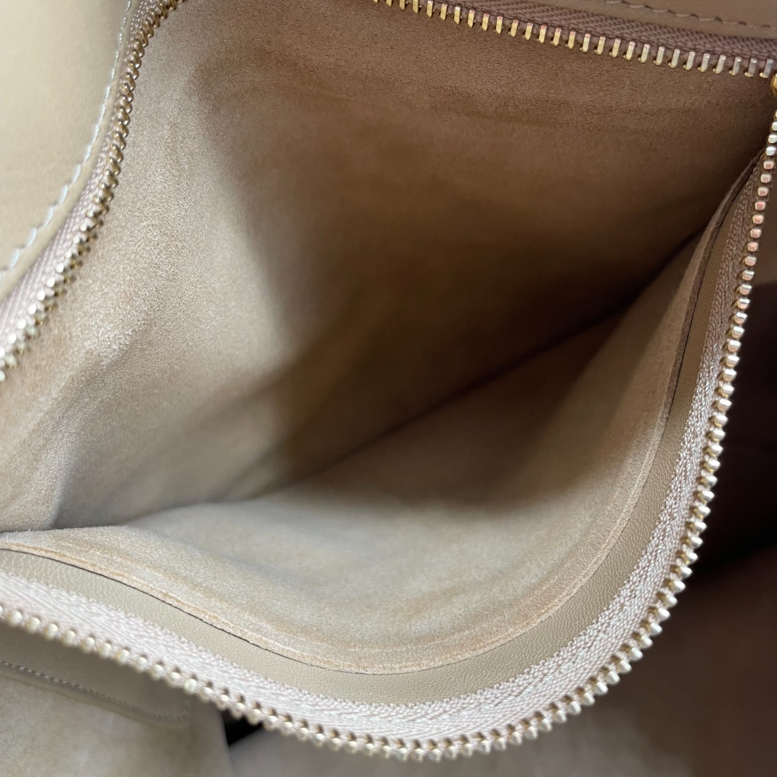 Celine Handbag Horizontal Cabas tote bag Beige Leather Shoulder bag Y2K Auth