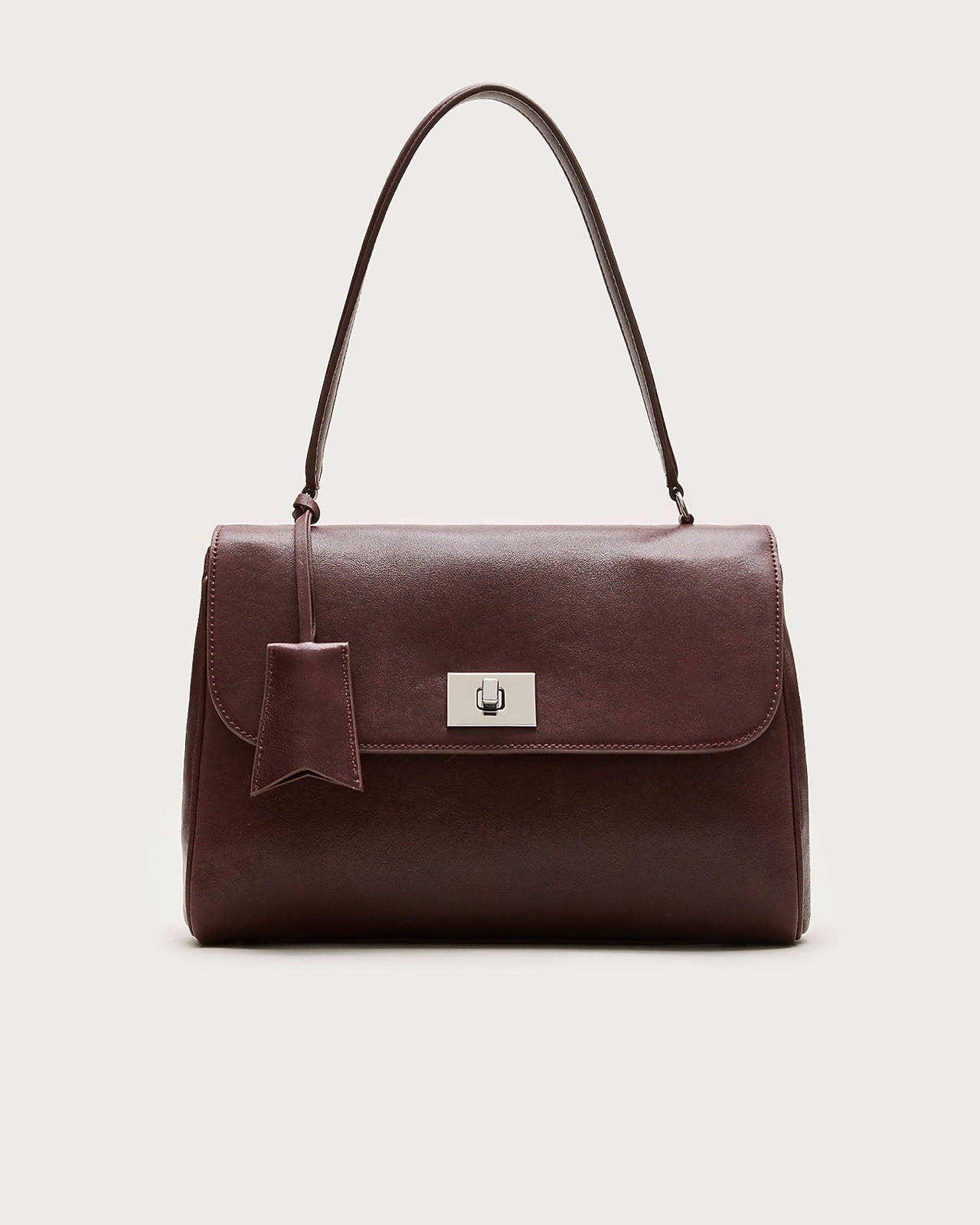 J.Crew Evie Shoulder Bag Classic Purse Carryall in Luxe Leather Washed Brown NWT