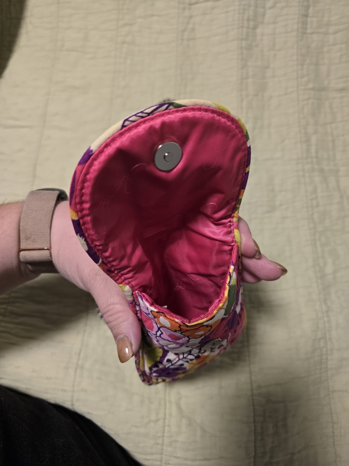 Vera Bradley Mini Crossbody Wallet Cell Phone Clementine