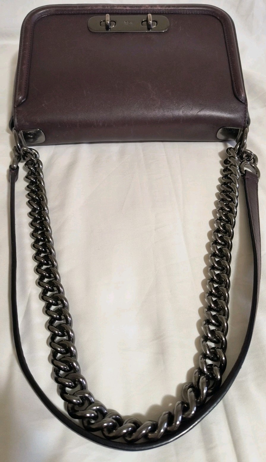 Coachs Leather Handbag Swagger Convertible🏵Crossbody Shoulder Purse Brown 54640