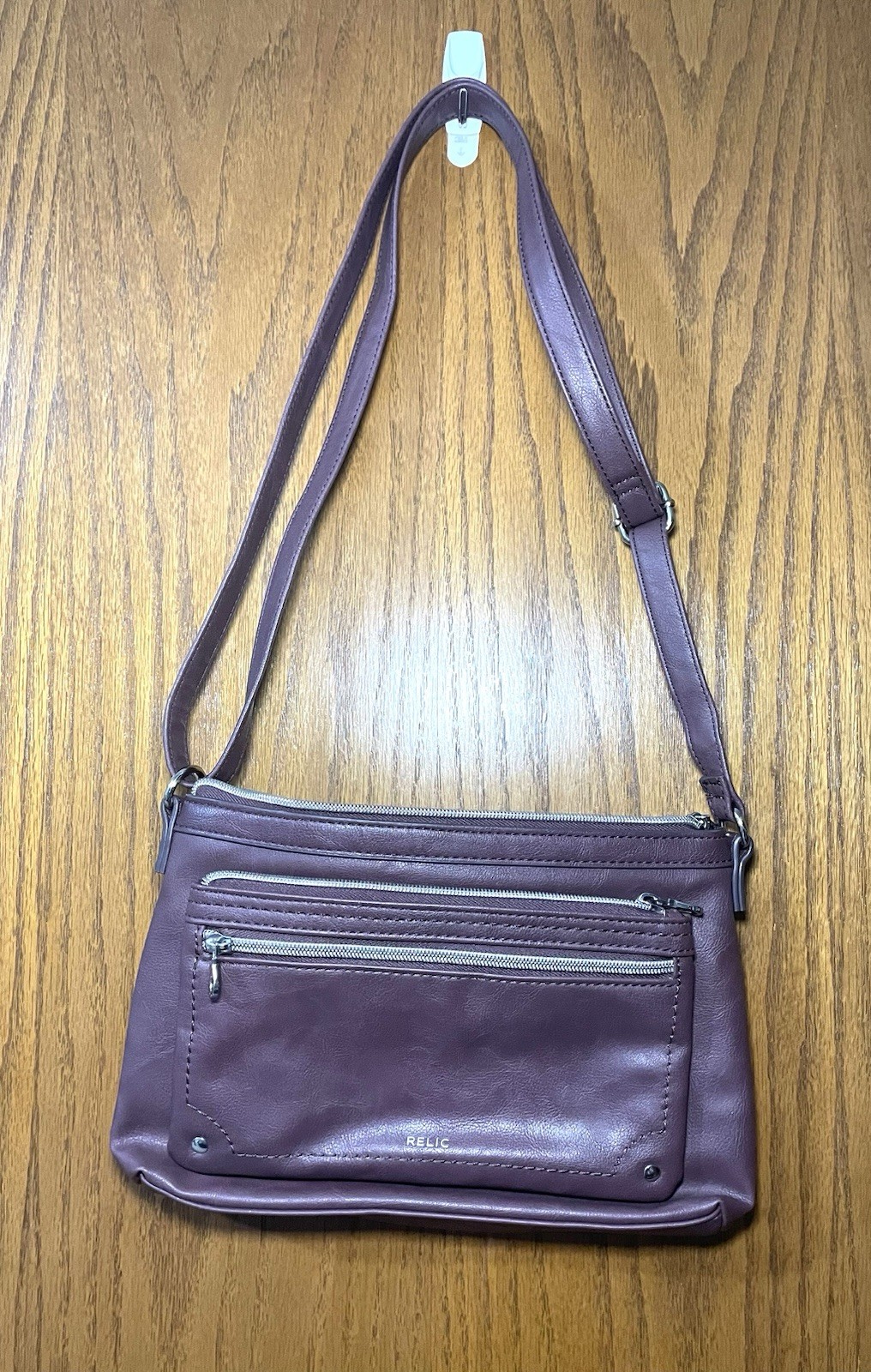 Relic Brand Dark Red Zip Crossbody Purse Shoulder Bag VGC