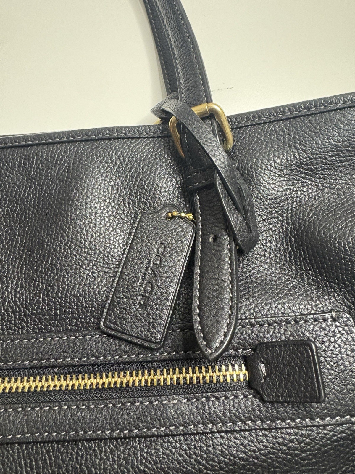 COACH Pebbled Taylor Tote One Size