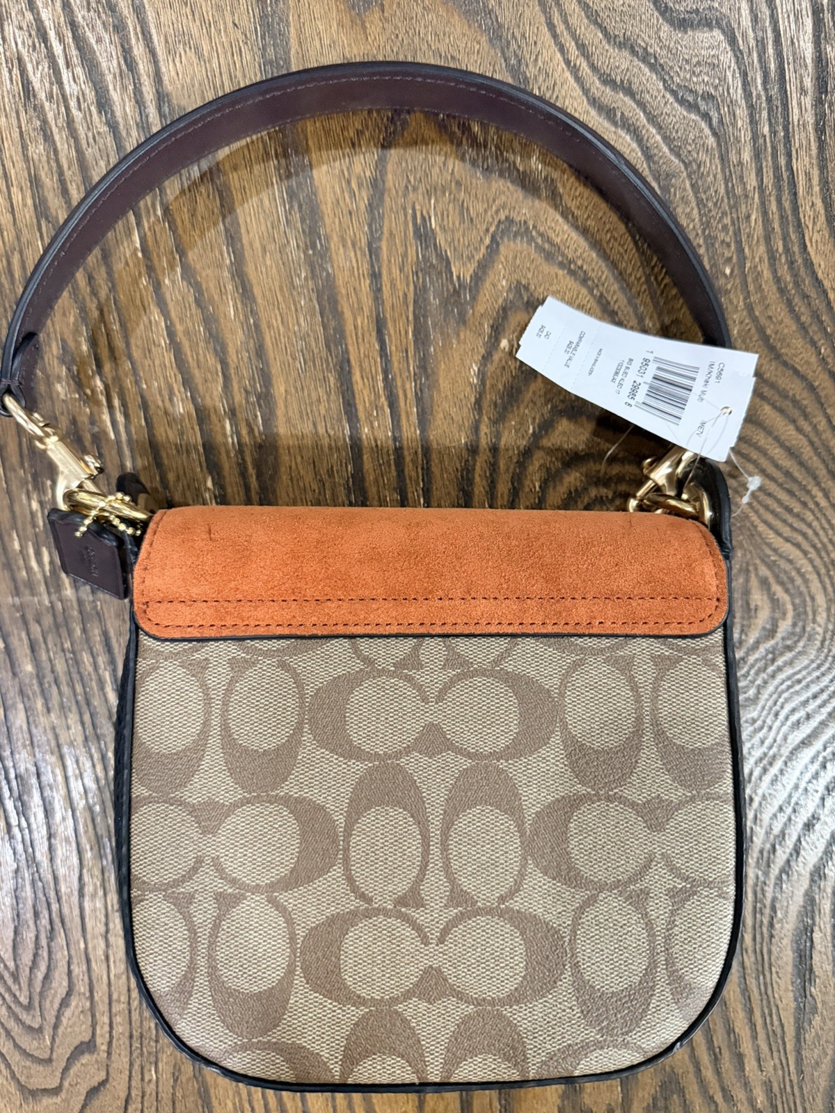 NWT Coach Kleo Shoulder Bag 17 In Signature Canvas smooth leather and suede $425