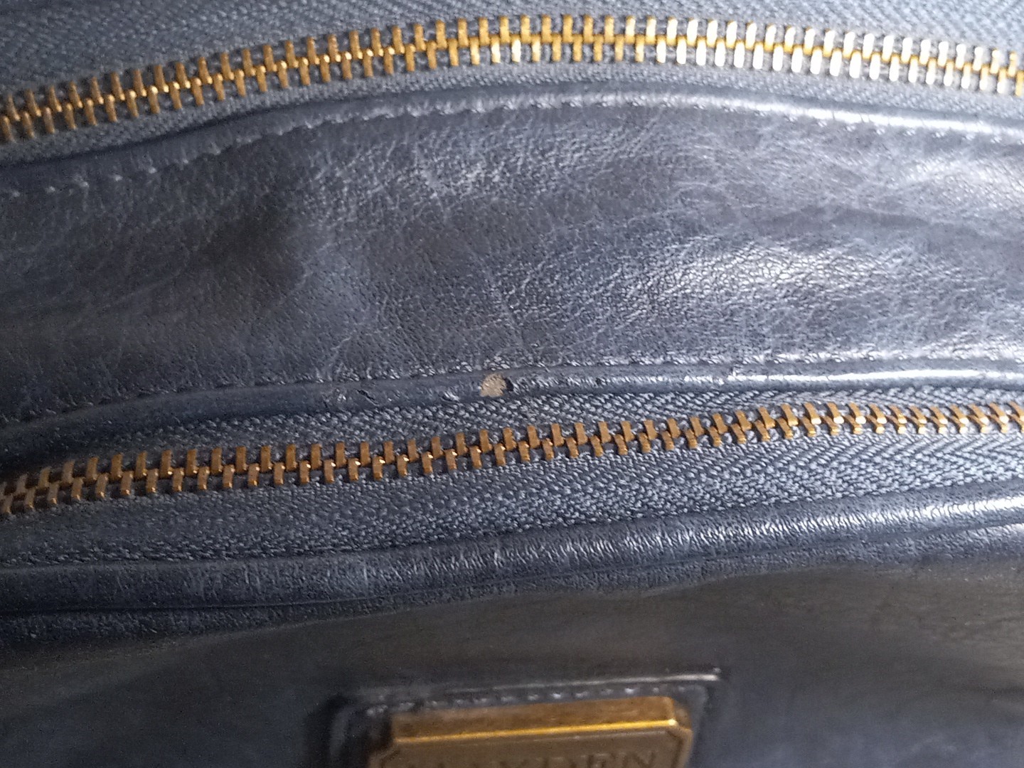 Hayden Harnett Blue Slate Compact Camera Style Crossbody Bag.