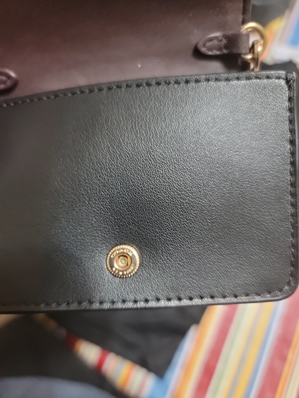 NWT NEW Coach Mini Leather Wallet On a Chain Black C0059 with the box
