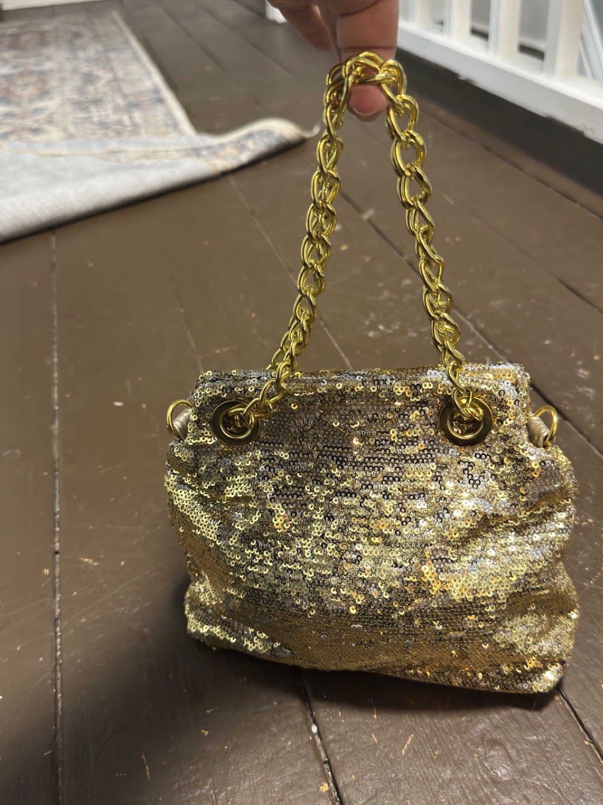 Fiona Lang London Gold/Silver Sequin Evening Bag Shoulder Clutch