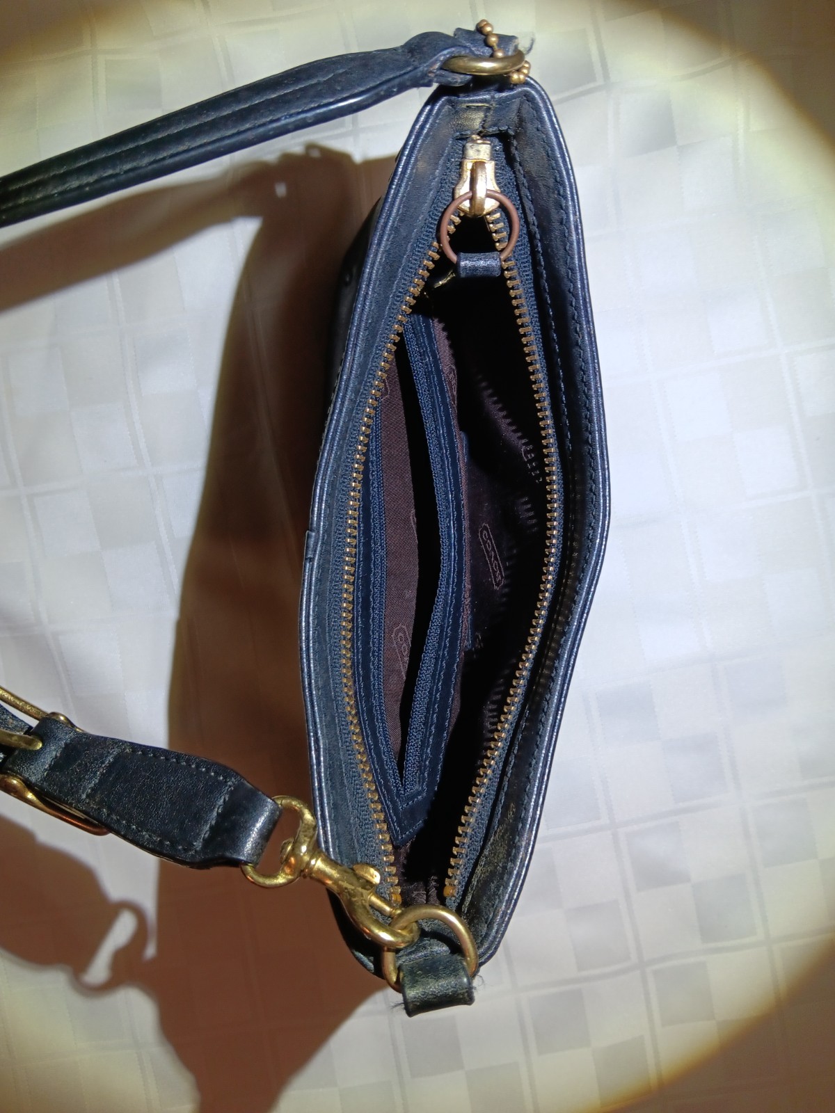 Vintage COACH Black Smooth Leather Mini Bag #9295