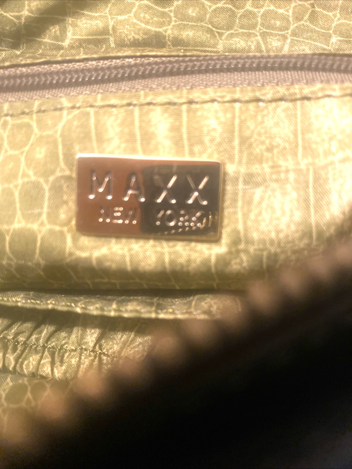 Vintage Maxx New York Y2K Purse Handbag Leather Shoulder Bag Gold Rings