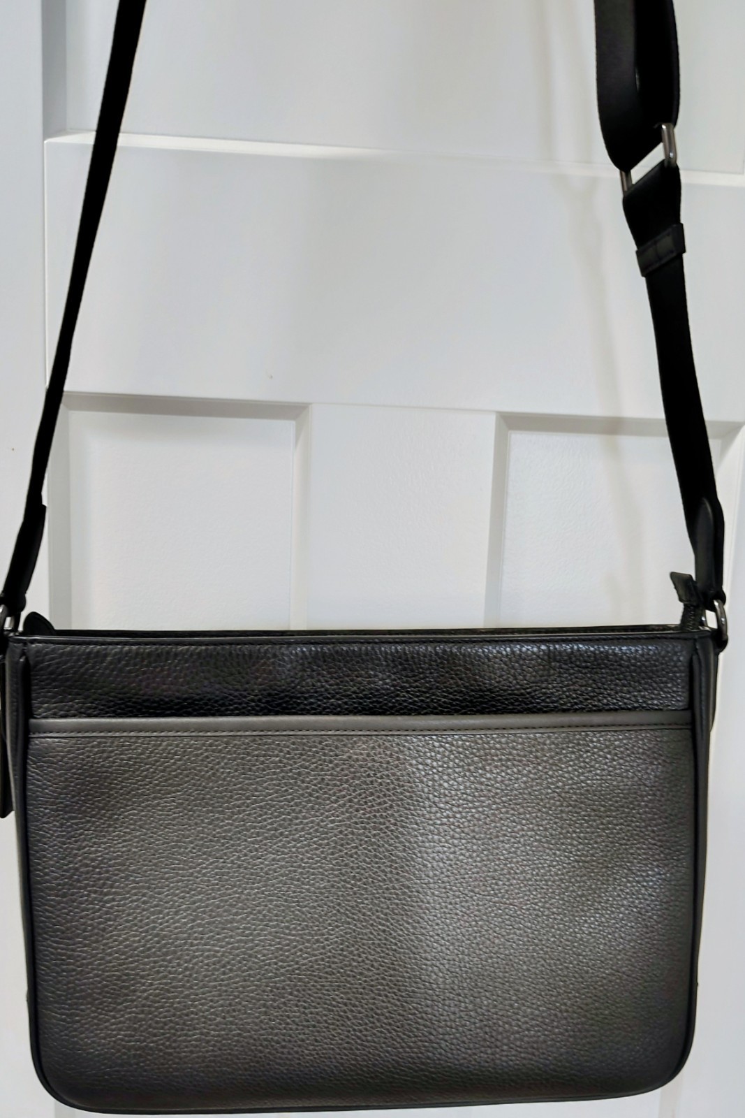 NWT Coach District Crossbody bag, black refined pebble leather, MSRP $378