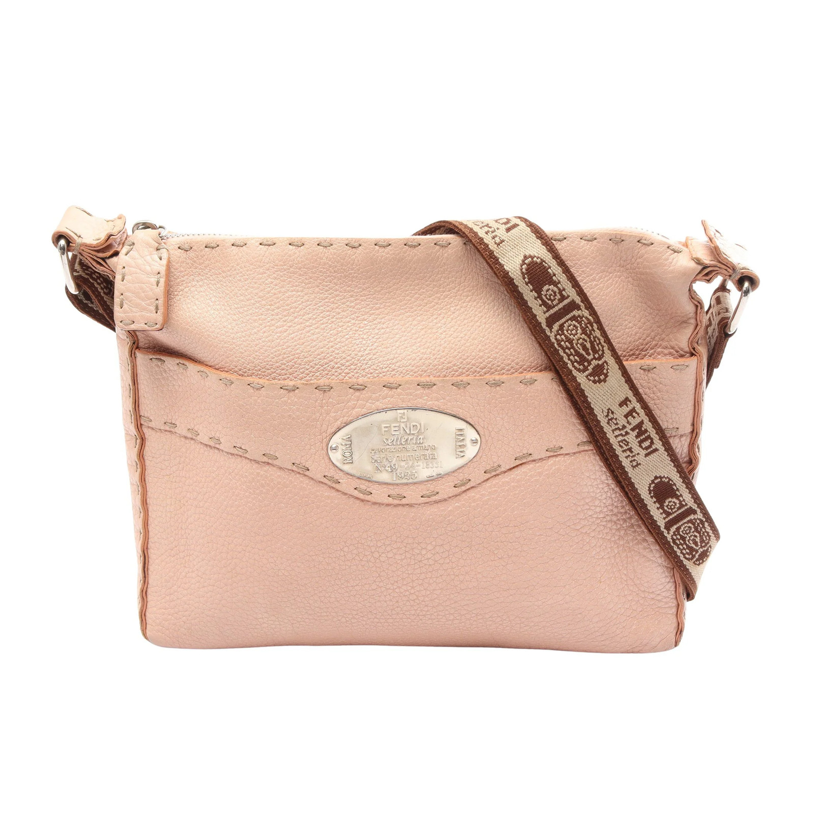Fendi Shoulder Bag Pink Leather #RCB13791