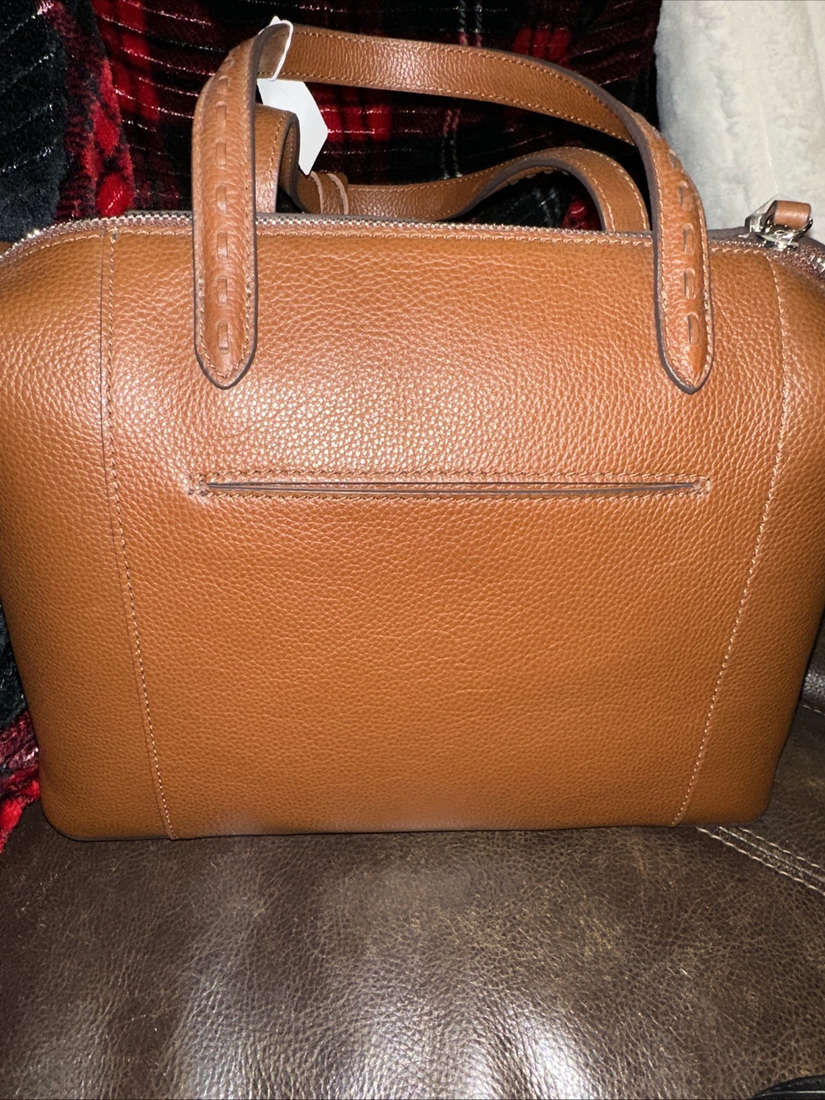 New Brighton Interlok Janelle Satchel Purse – Luggage Brown