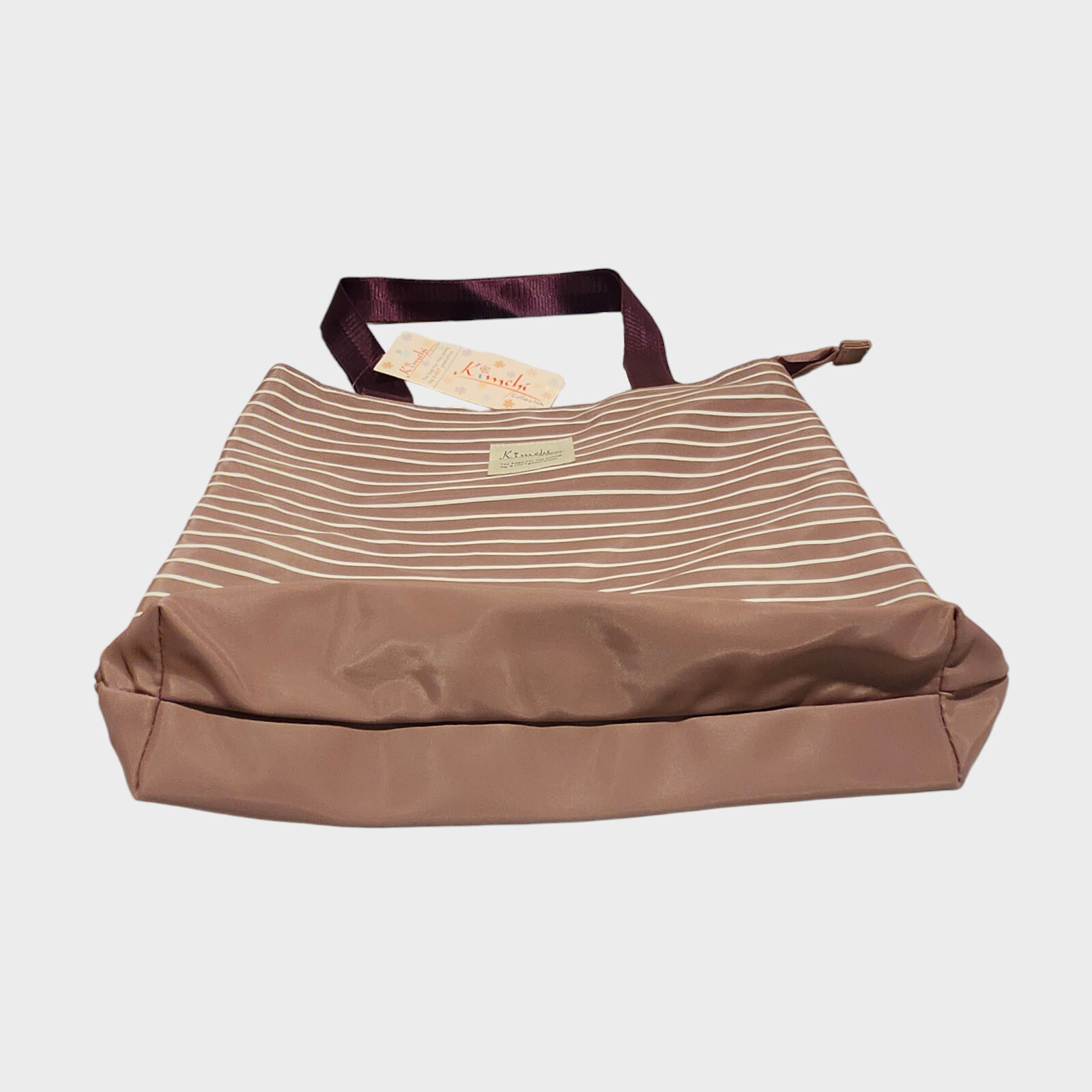 Kimchi Collection NWT Purple Striped Tote small medium casual everyday gym work