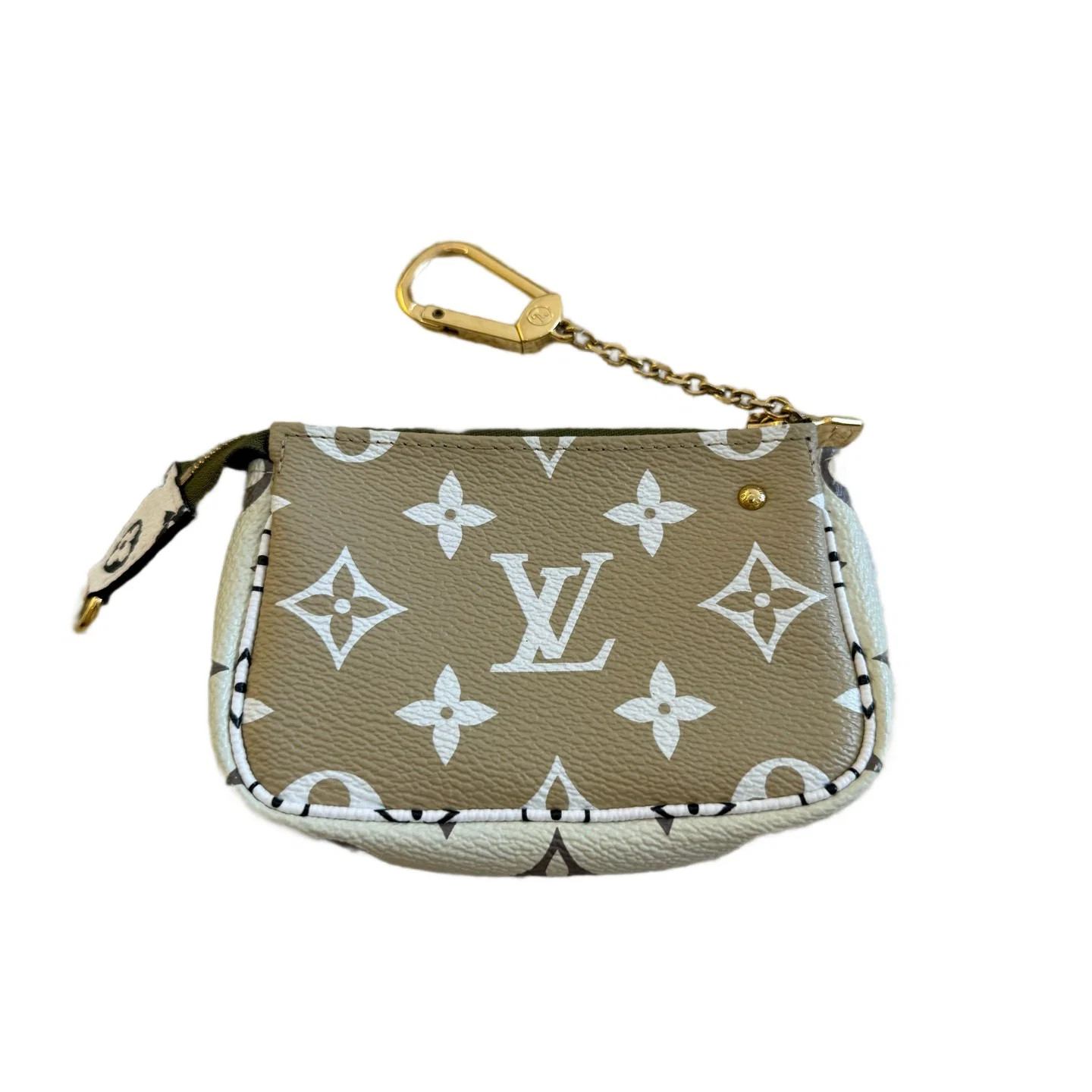 Louis Vuitton Key Pouch Green White Monogram (jj072126a5r)