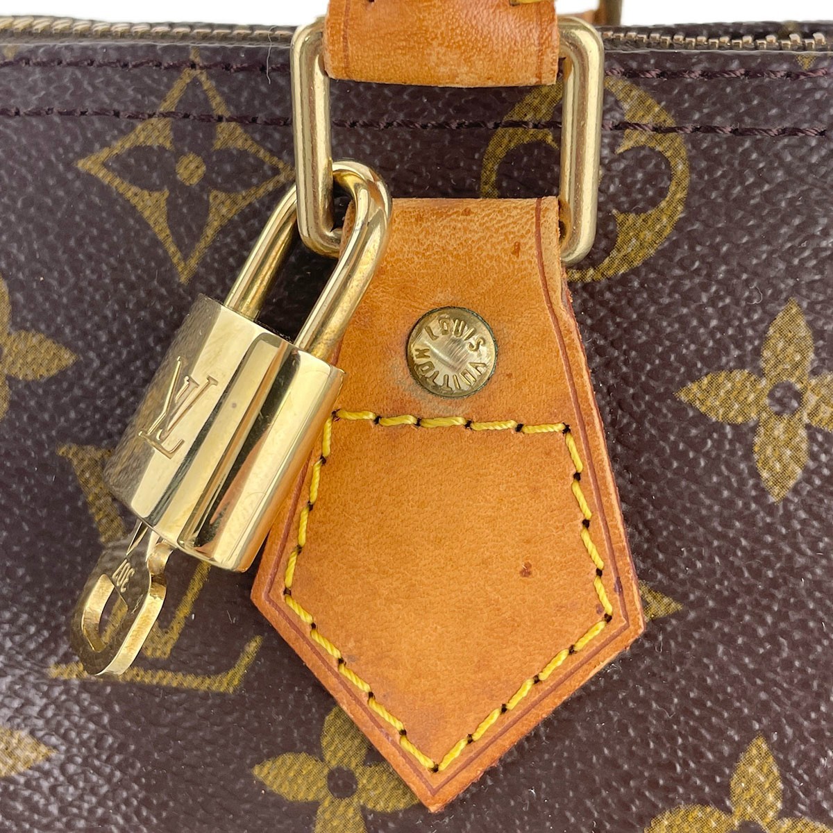 Louis Vuitton Monogram Speedy 25 Leather Fabric Brown Handbag 4512