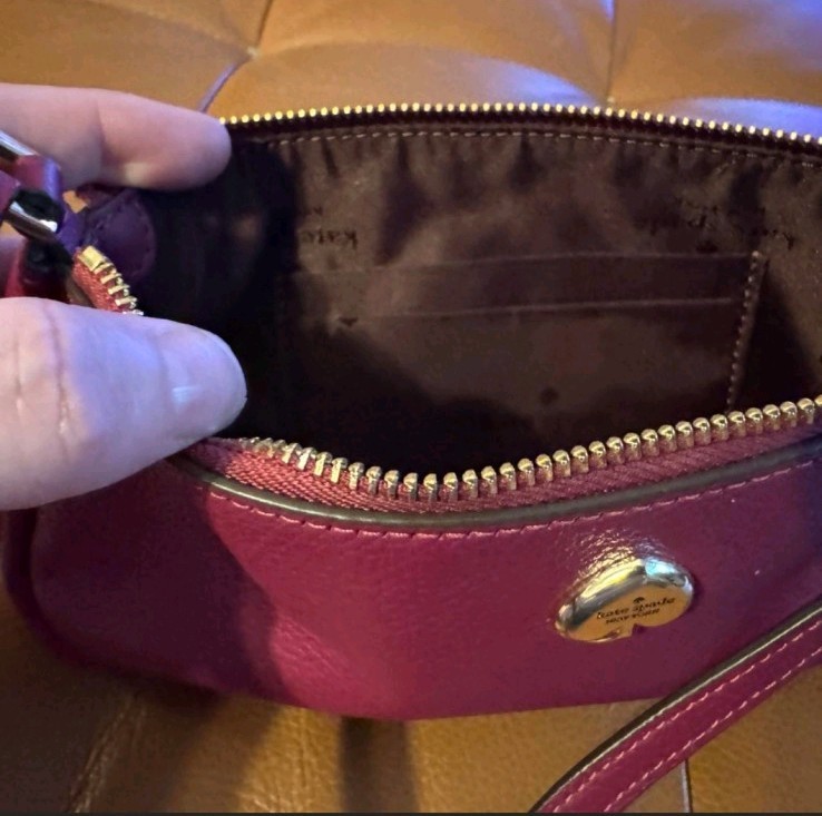 Kate Spade Kayla Convertible Mini Shoulder Bag Wristlet Dark Raspberry EUC