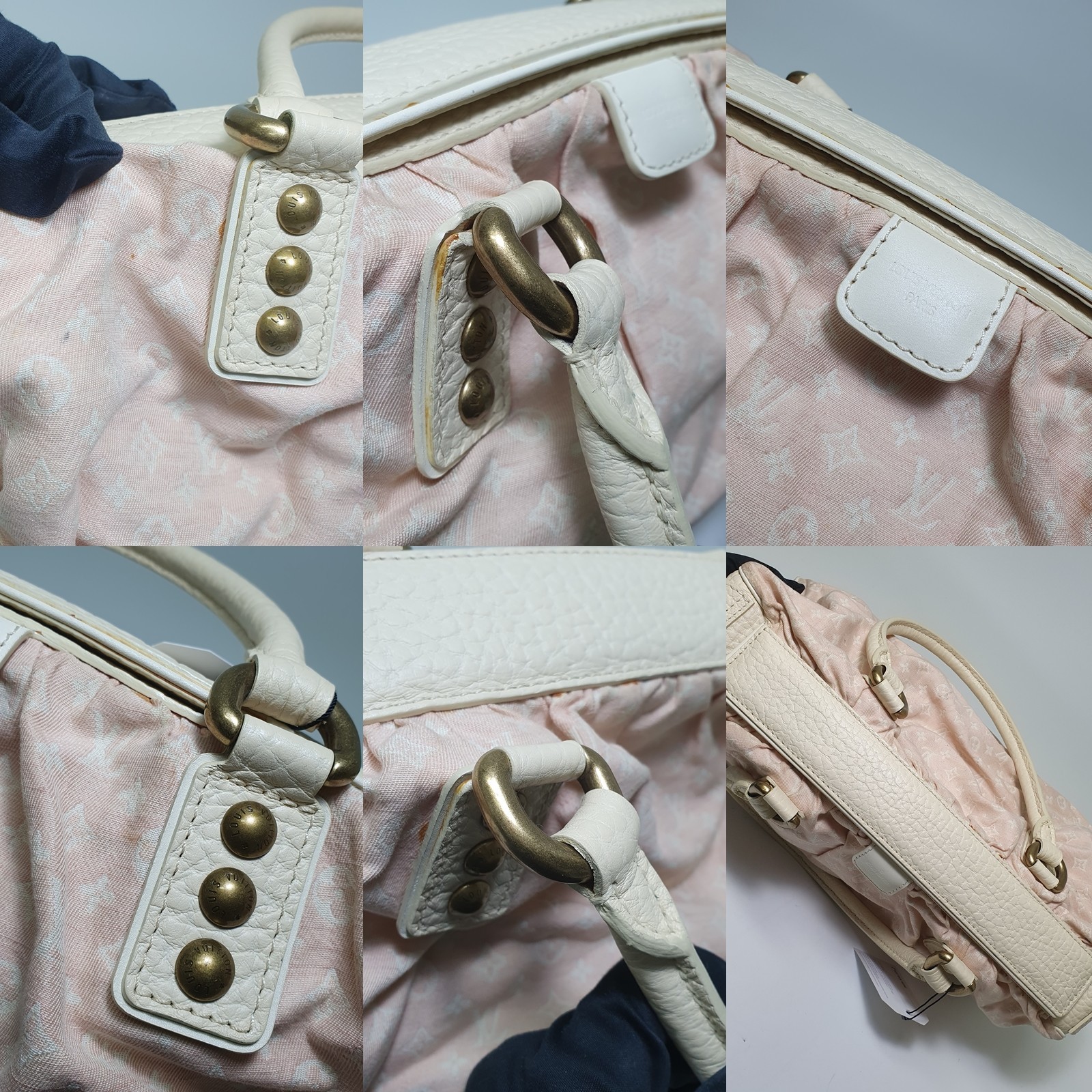 TARIFF FREE Authentic Louis Vuitton Mini Lin Trapeze GM M40064 Genuine CLA889