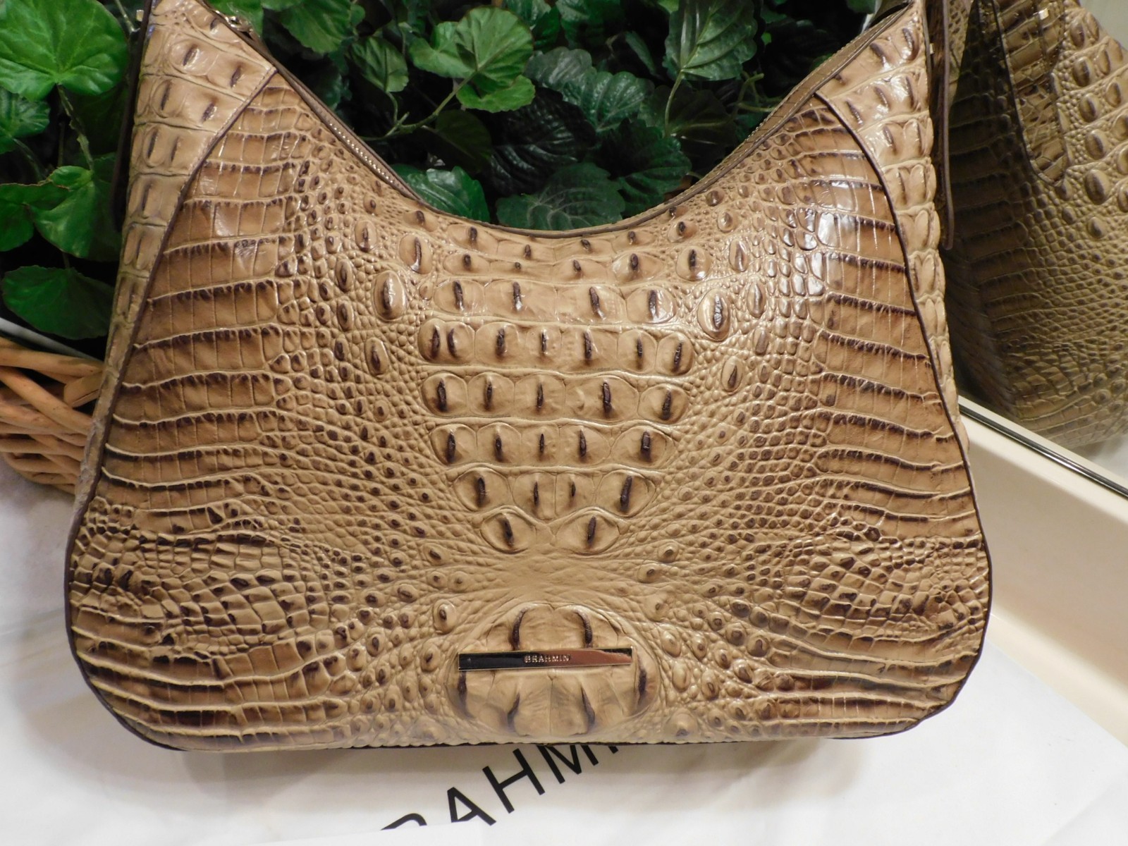 NWT BRAHMIN EDIE SHOULDER BAG IN TOFFEE ALDEN ROAD $345**FREE SHIP*