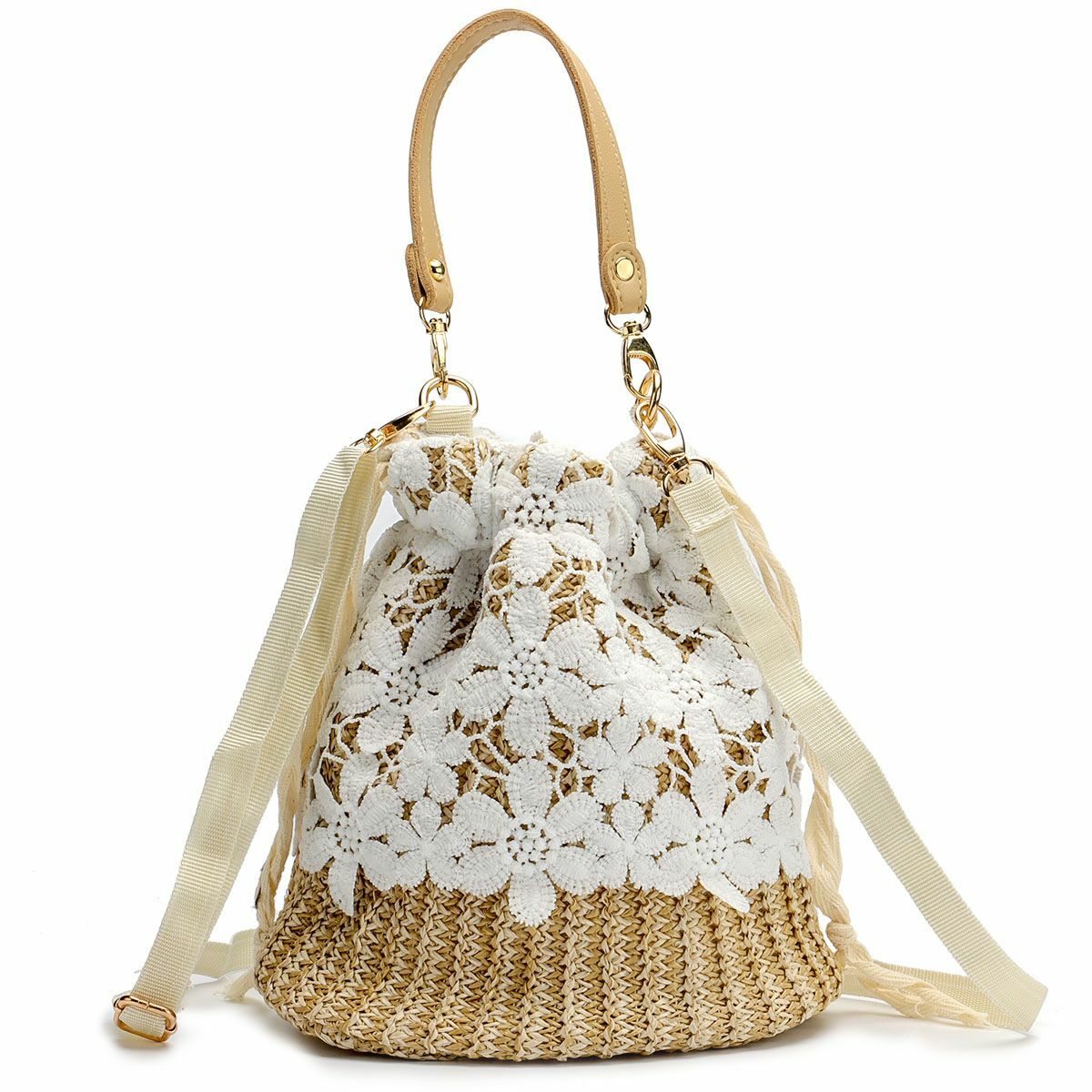 Women Handbag Beach Bag Large Capacity Tote Bag Summer Rattan Woven Straw Bags