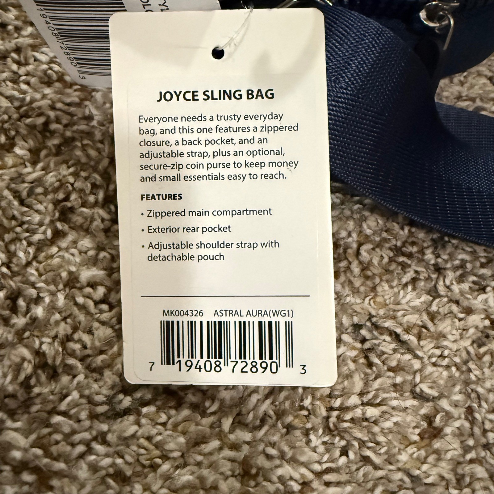 Marika Joyce Sling Bag Astral Aura Navy Blue Crossbody with Detachable Pouch NEW