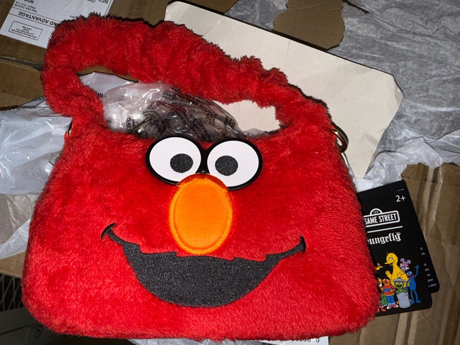 Loungefly ~ Sesame Street ELMO Plush ~ Crossbody Bag NWT