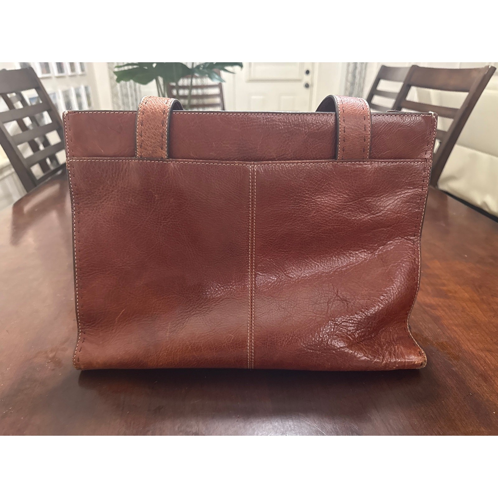 Fossil Vintage Leather Shoulder Tote Bag Large ZB9010