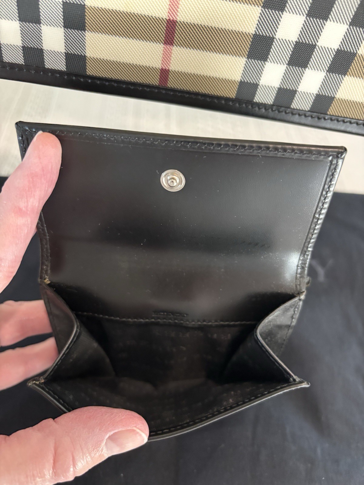 Burberry Vintage Nova Check Small Baguette EXCELLENT Condition & Matching Wallet