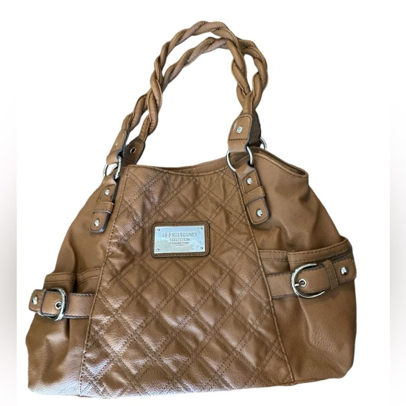 High End Relic by Fossil Brown Supple Leather Hobo Handbag Purse Bag MINTY
