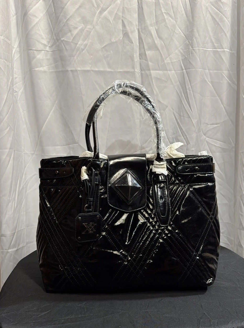 Maxx New York BLACK Handbag. New With Tags. Maxx189 Black with Silver Hardware