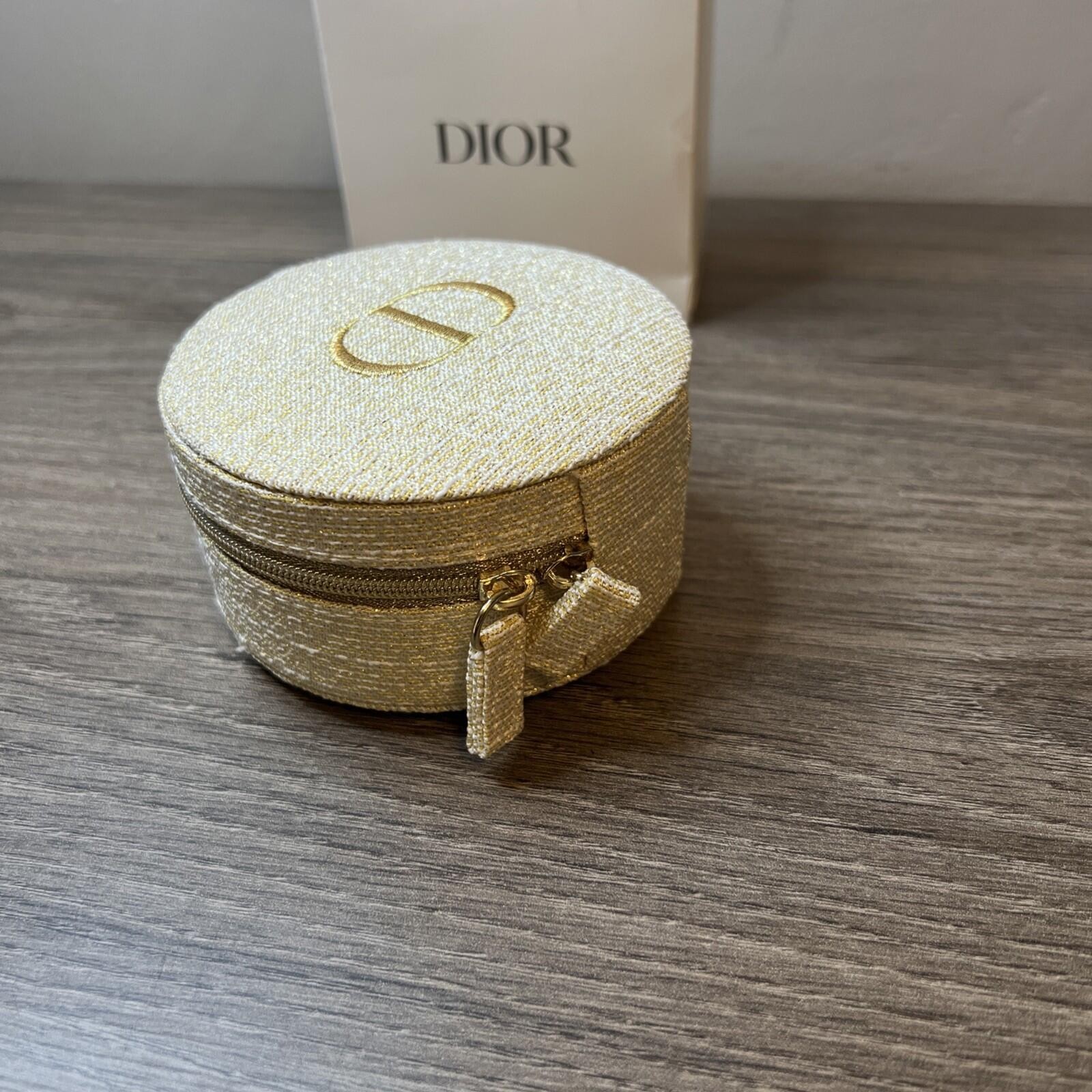 Dior Gold Trousse Pouch Bag With Lip Addict Maximizer 002 Opal, Miss Dior Dabber