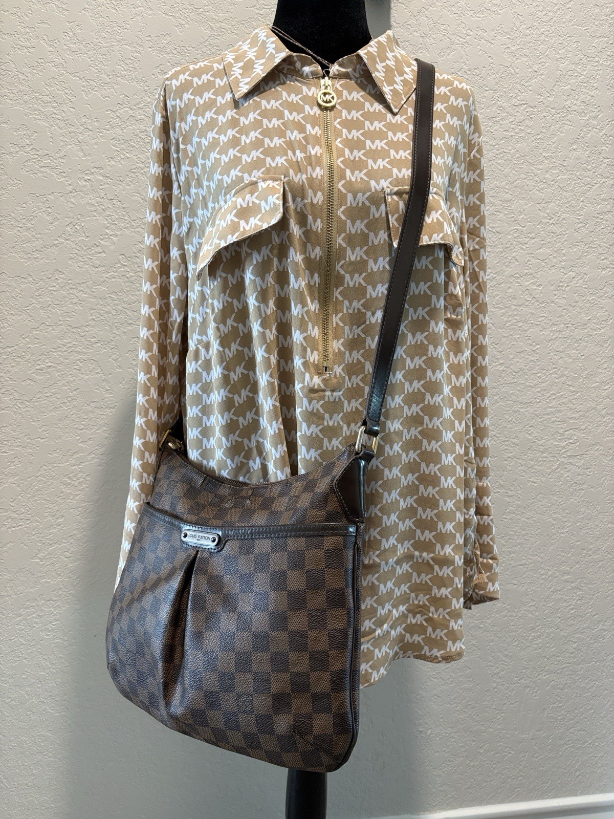 Louis Vuitton Bloomsbury Shoulder Bag Brown Damier