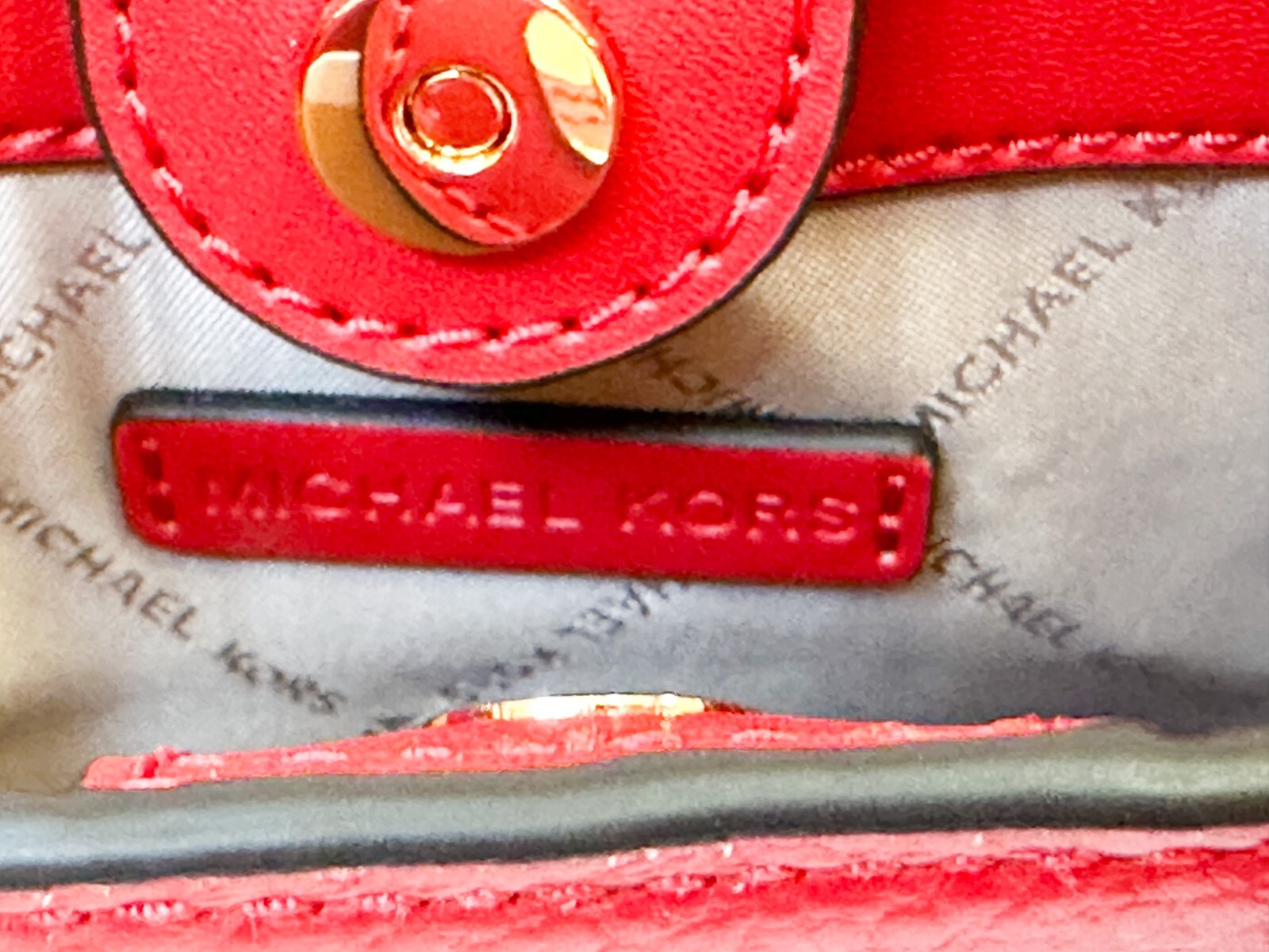 MICHAEL KORS MERCER XS NS SHOPPER SHOULDER CROSSBODY BAG RED FLAME