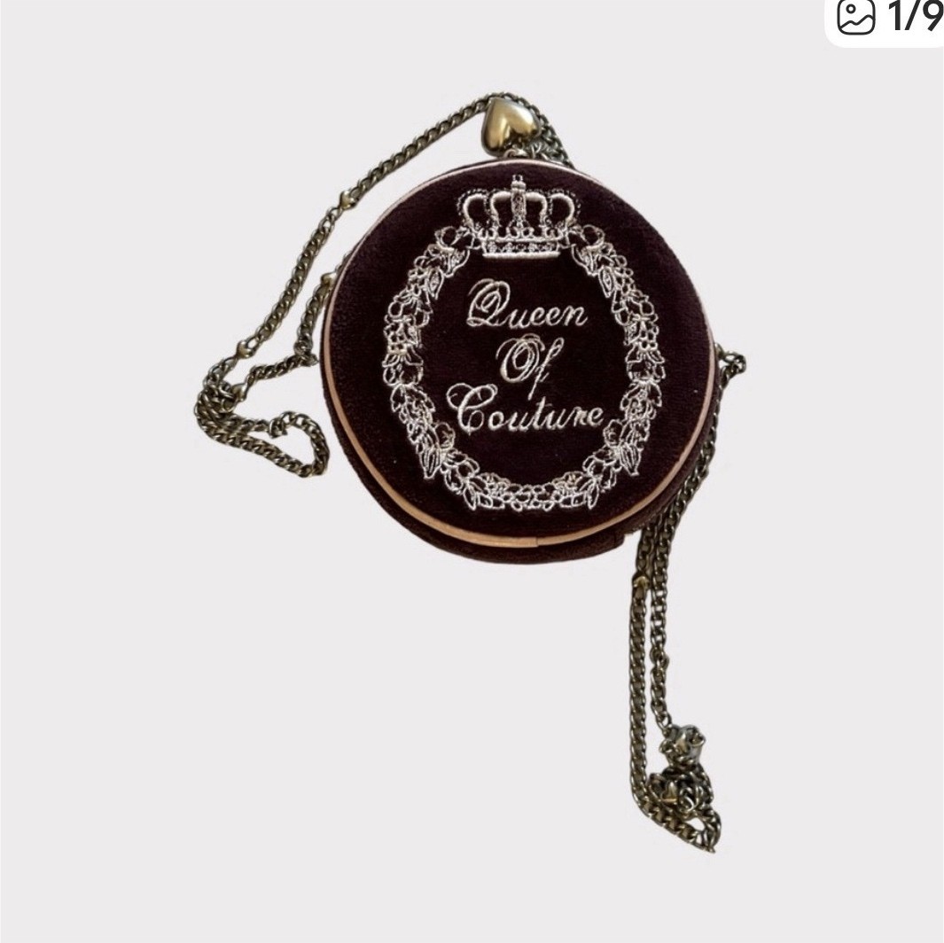 Juicy Couture Queen Of Couture Velour Canteen Purse Y2Kpurse retro glam micro