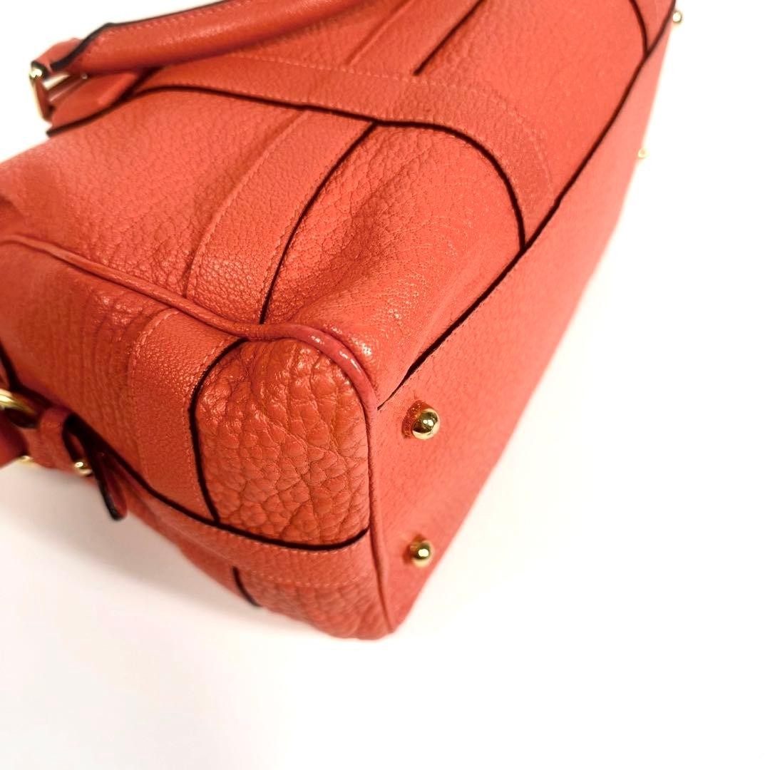 LOEWE Paseo Orange Leather 2Way Shoulder Bag Authentic Women’s Handbag