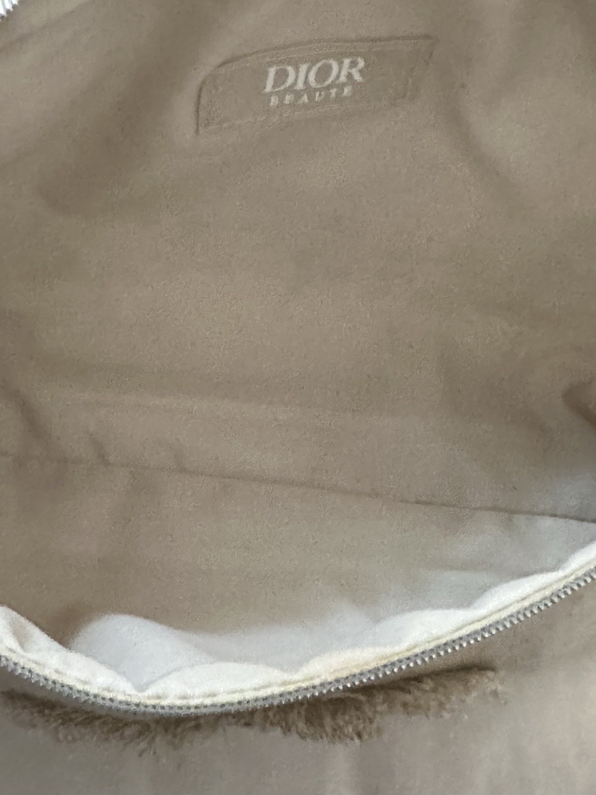 Dior Haute Couture Flowers Natural Canvas Linen Pouch New