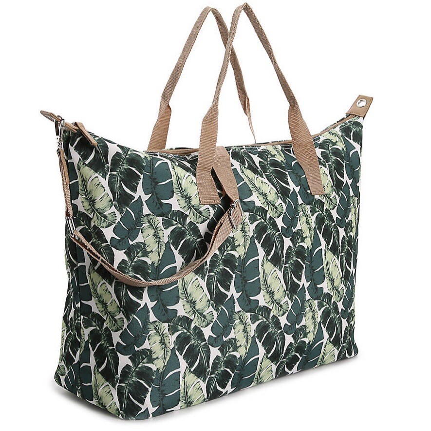 Kelly & Katie DSW GREEN LEAF PRINT WEEKENDER BAG