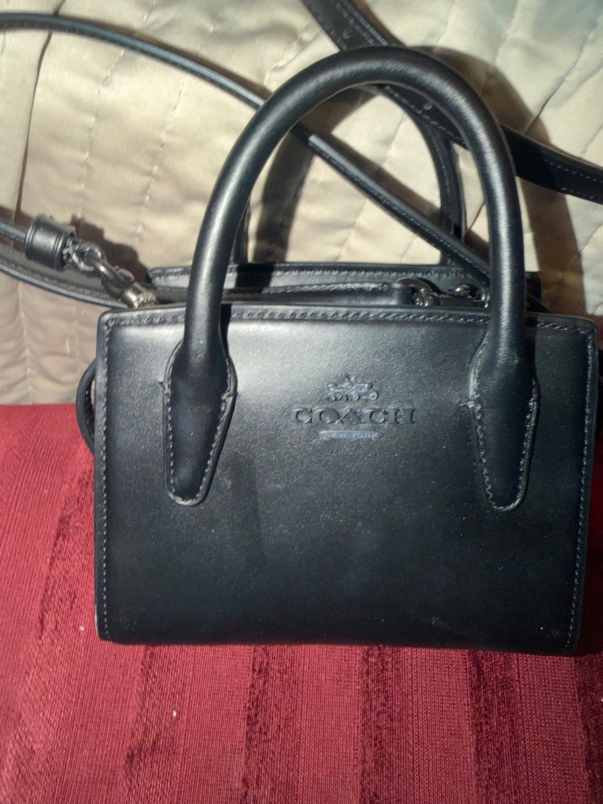 Coach Outlet Andrea Mini Carryall Shoulder Bag Black New Without Tags