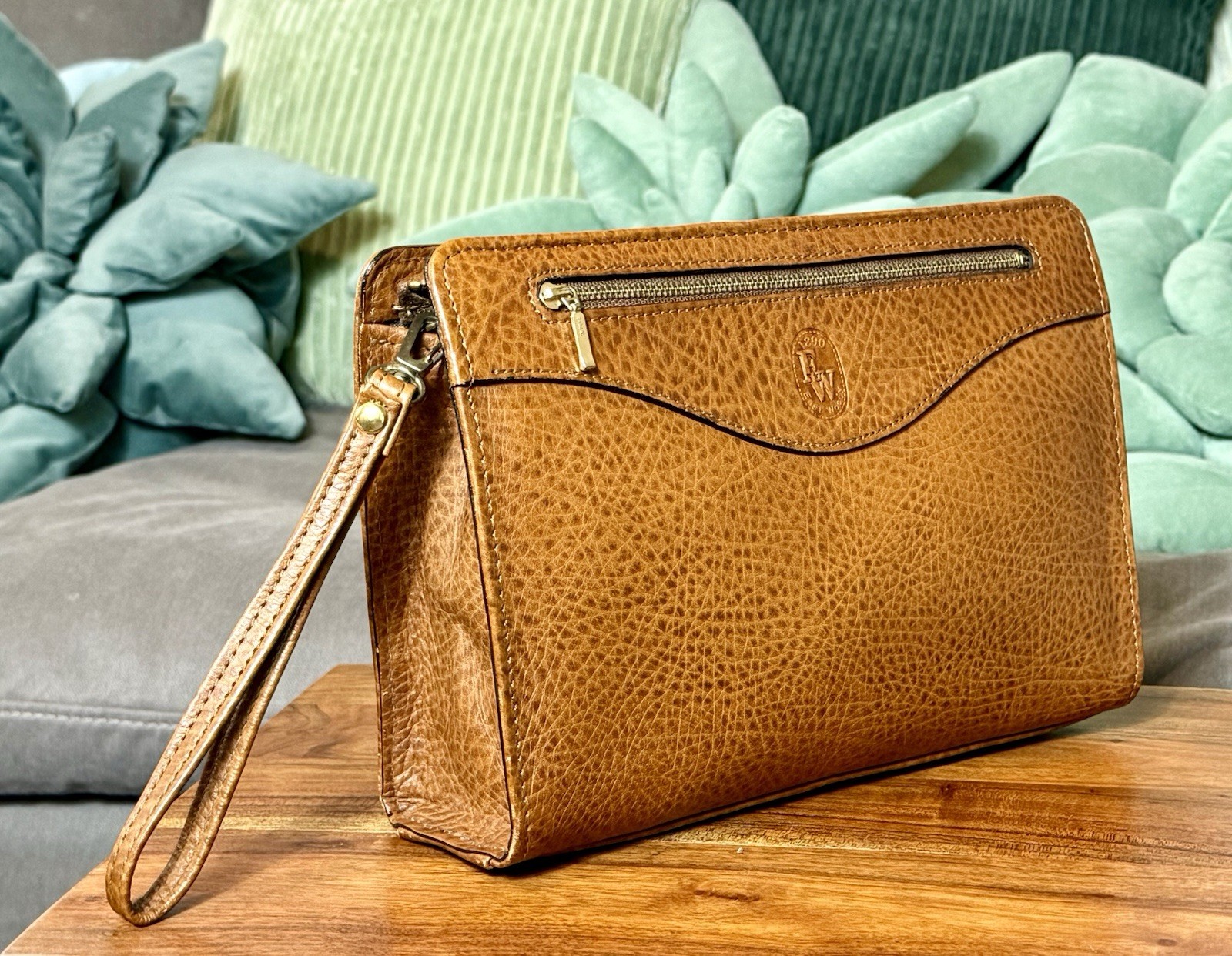 RARE East Woody Leather Executive Clutch