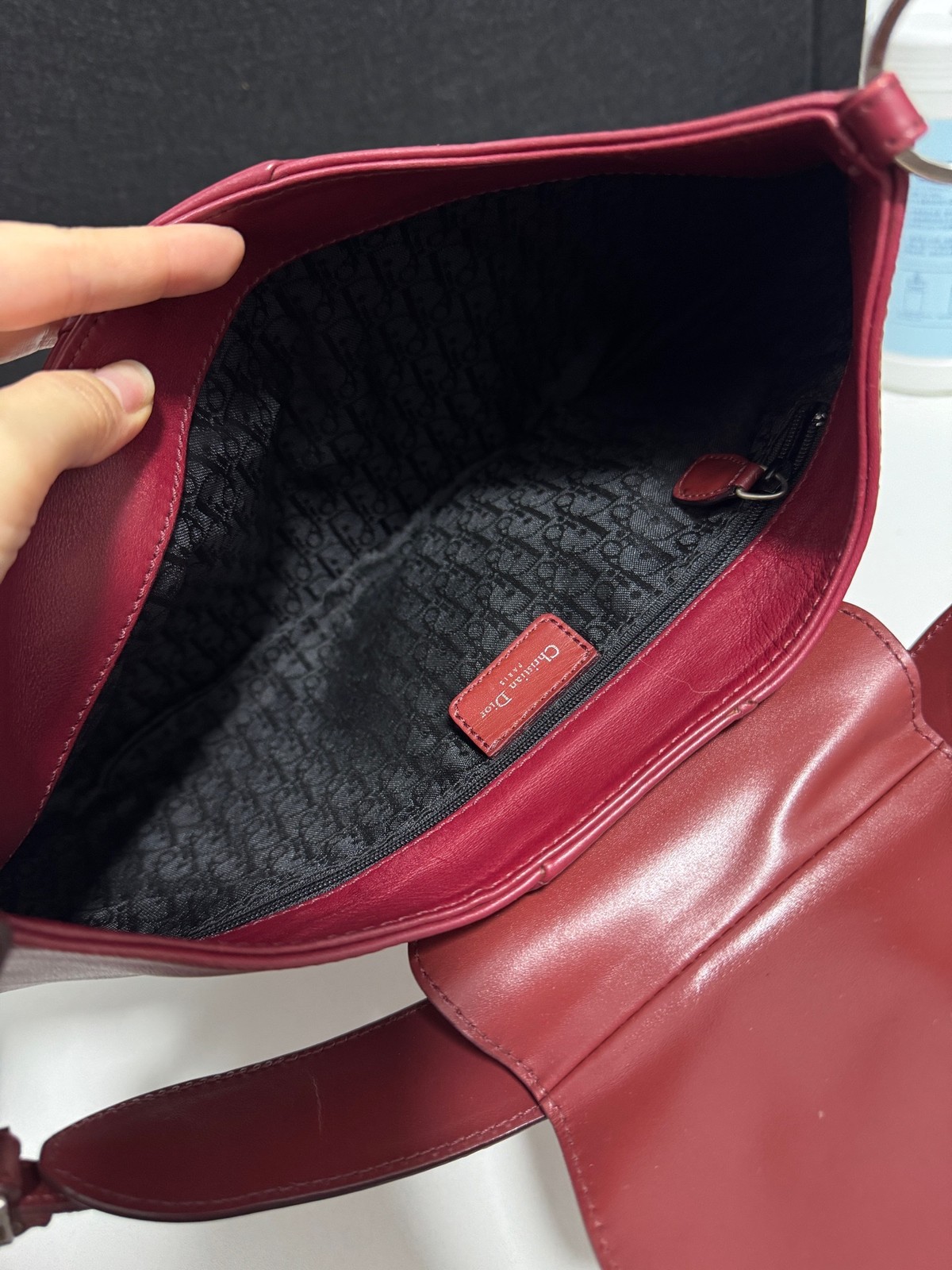 Dior Pre-Owned Authentic Underarm Bag Red 36×18 Free Tracked Shipping