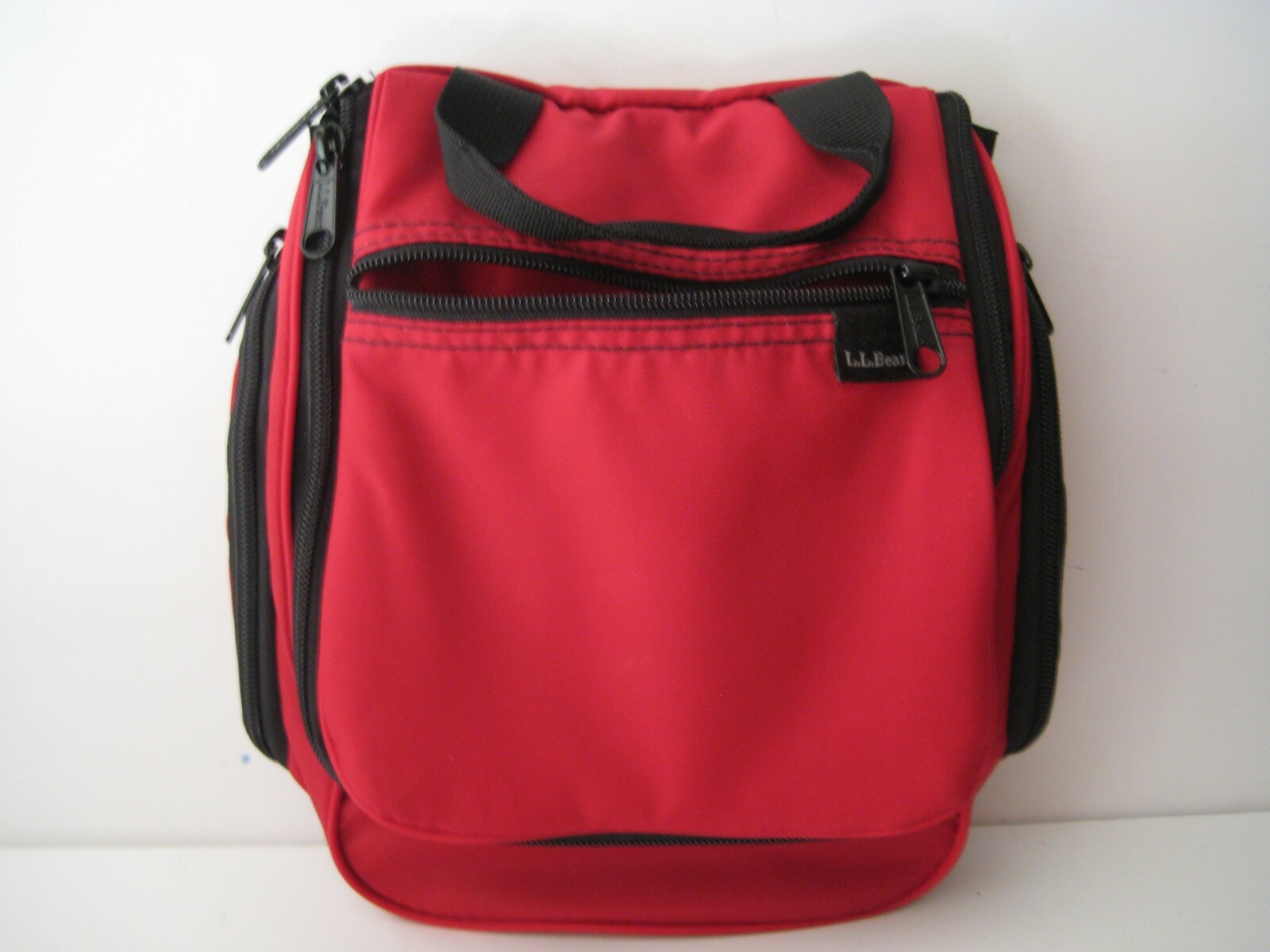 L L Bean Red with Black trim Mini Back Pack