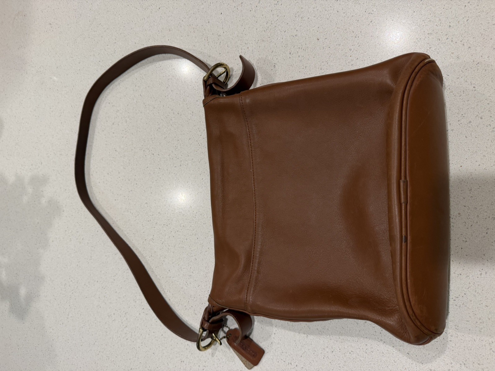 Coach Whitney Vintage 4115 Beautiful Leather English Tan Bag (L)