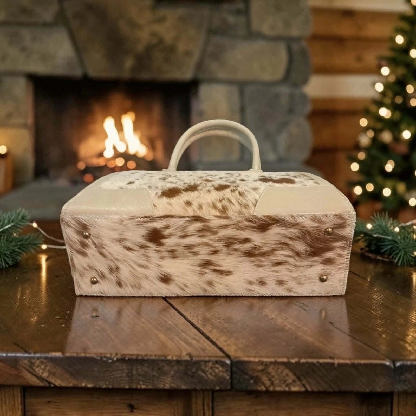 Genuine Cowhide Hair On Leather Tote Bag Women’s Western Handbag Shoulder Purse